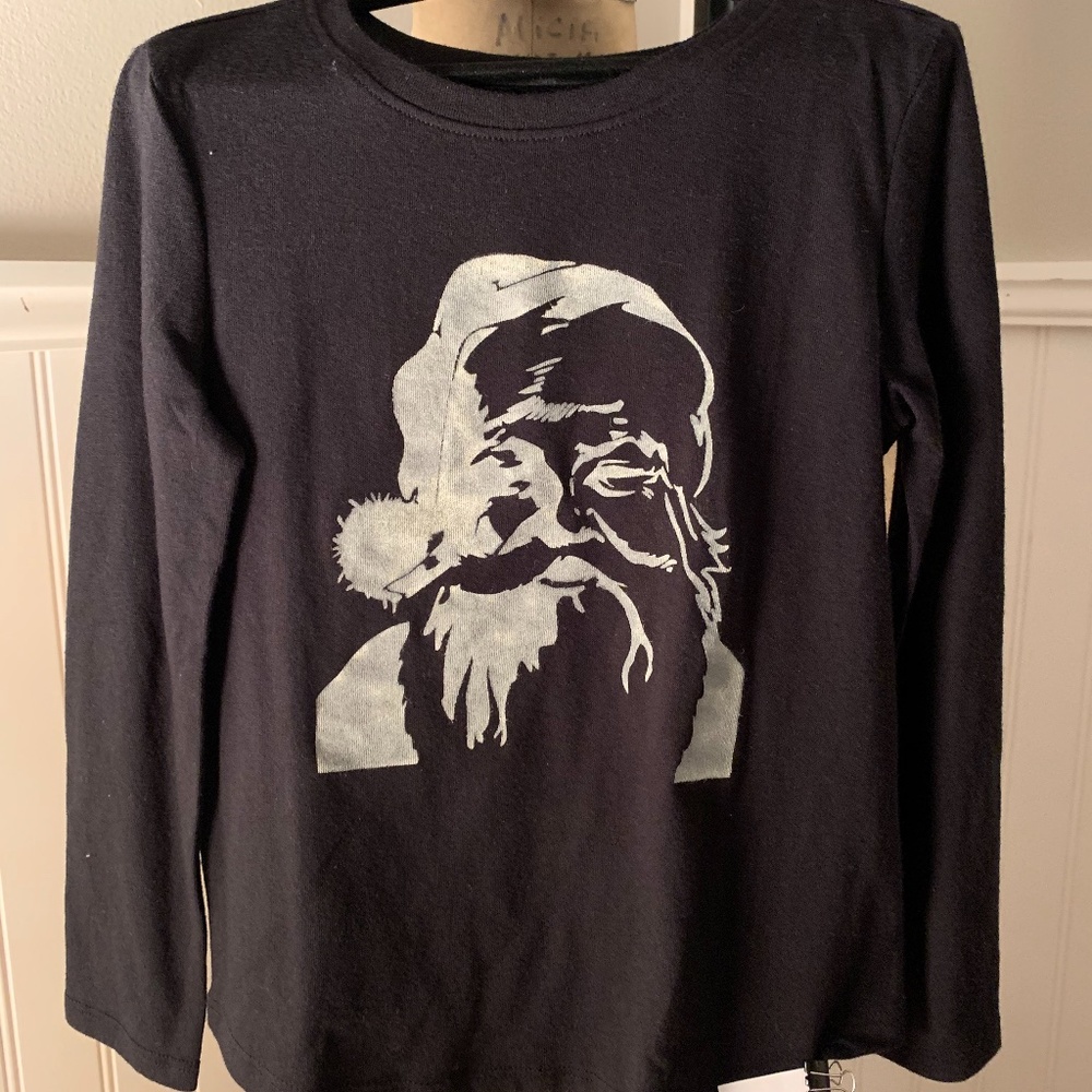 Kids long sleeve Christmas shirt, handmade